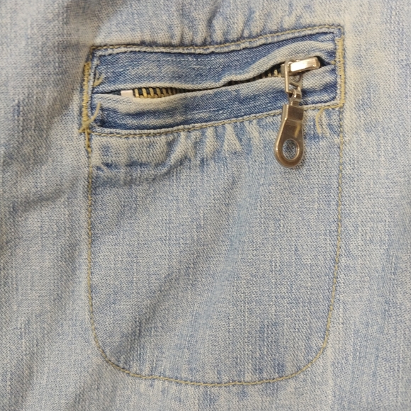 Vintage Denim Jumper Dress Size Medium - Picture 6 of 8